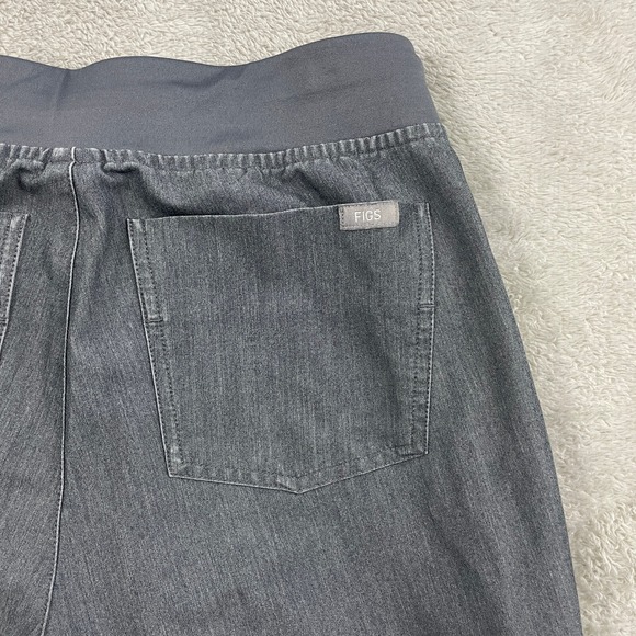 FIGS Zamora Jogger Scrub Pant Womens XS Gray Slim Fit Elastic Waist Pocket Nurse - Picture 8 of 15